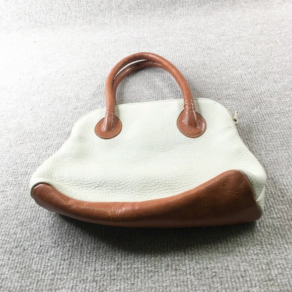 Furla Bag Womens Brown Beige Small Leather Zipper Replaced 8X10X3 Drop 6in - Picture 2 of 5